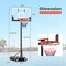 Adjustable Kids Basketball Goal Portable Outdoor Hoop 3.3 to 7 Feet